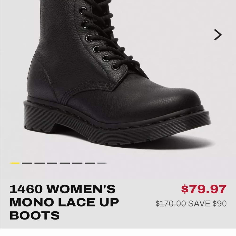 Dr. Martens Women's Mono Black Lace Up Boots